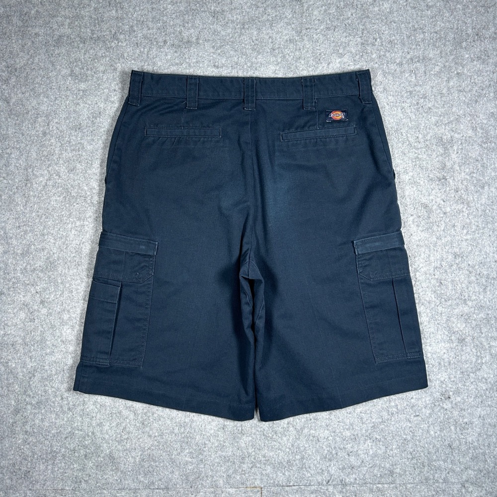 Dickies Cargo Shorts Mens 34(32x10) Navy Blue Loose Fit Workwear Skate Utility - Picture 10 of 14